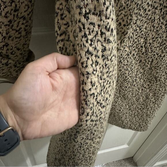 Anthropologie Cartonnier Rowan Leopard
Print Knit Car Coat Women’s size Small - Picture 6 of 13